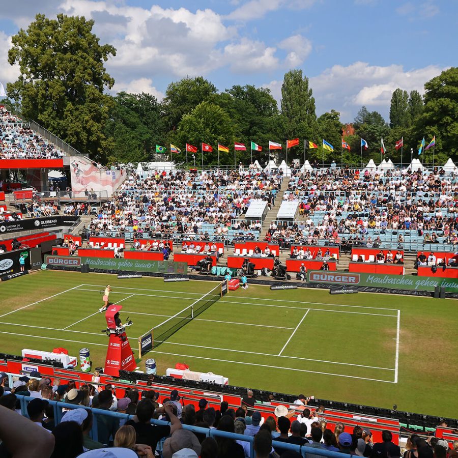 A match with a crowd