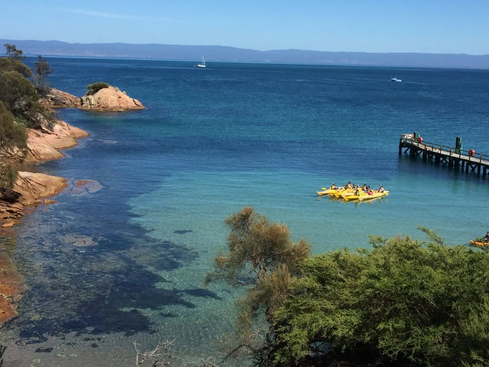 A quiet coastal bay with turquoise water in Australia