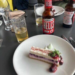 Dessert served in a Premier League hospitality lounge